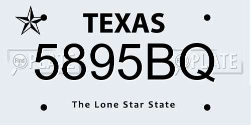 5895BQ Texas License Plate