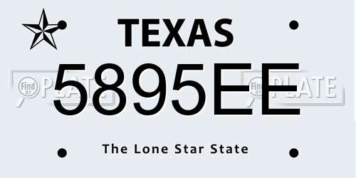 5895EE Texas License Plate