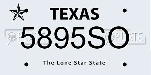 5895SO Texas License Plate