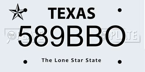 589BBO Texas License Plate