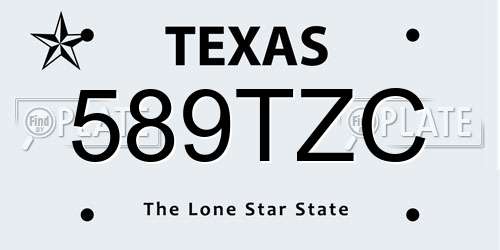 589TZC Texas License Plate
