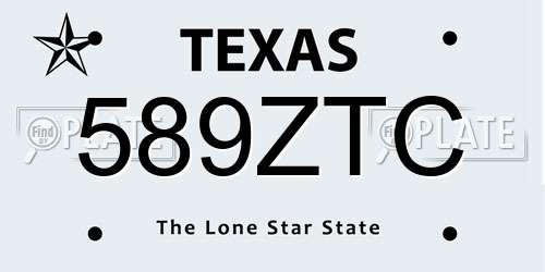 589ZTC Texas License Plate