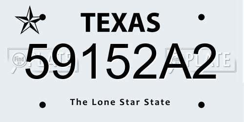 59152A2 Texas License Plate