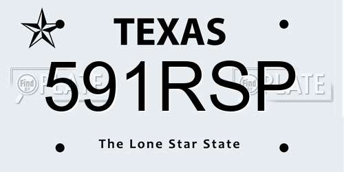 591RSP Texas License Plate