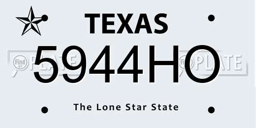 5944HO Texas License Plate