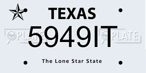 5949IT Texas License Plate