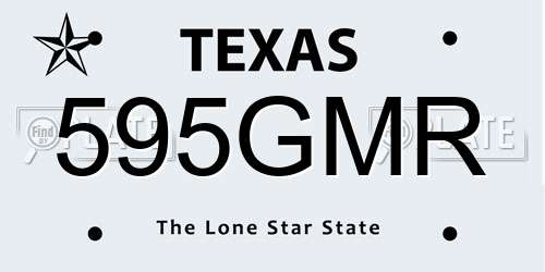 595GMR Texas License Plate