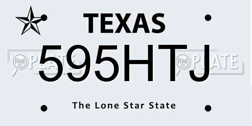 595HTJ Texas License Plate