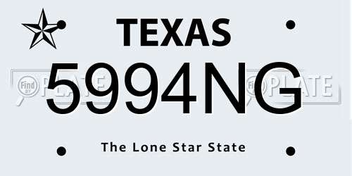 5994NG Texas License Plate