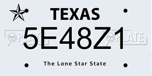 5E48Z1 Texas License Plate