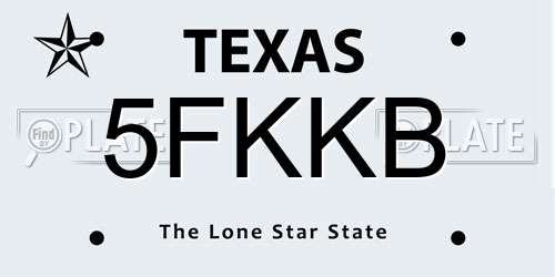 5FKKB Texas License Plate