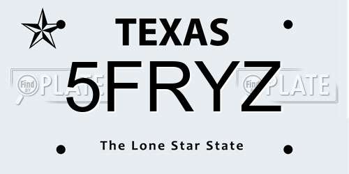 5FRYZ Texas License Plate