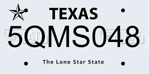 5QMS048 Texas License Plate