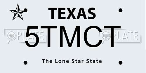 5TMCT Texas License Plate