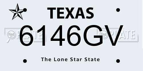 6146GV Texas License Plate