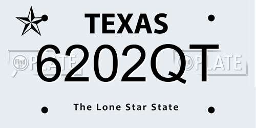 6202QT Texas License Plate