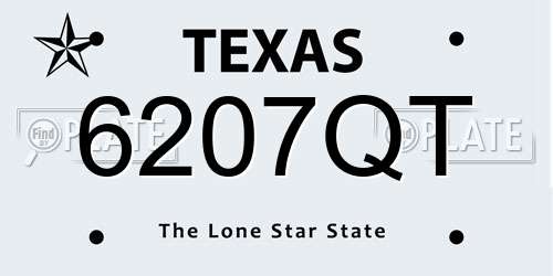 6207QT Texas License Plate
