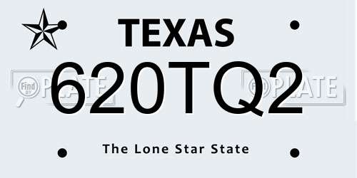 620TQ2 Texas License Plate