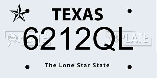6212QL Texas License Plate
