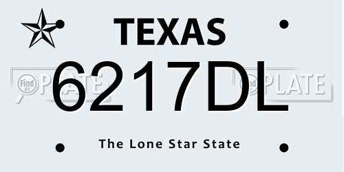 6217DL Texas License Plate