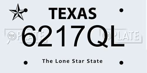 6217QL Texas License Plate