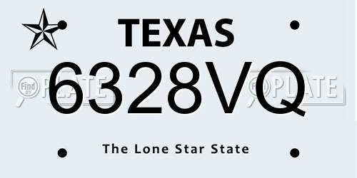 6328VQ Texas License Plate