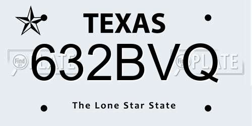 632BVQ Texas License Plate