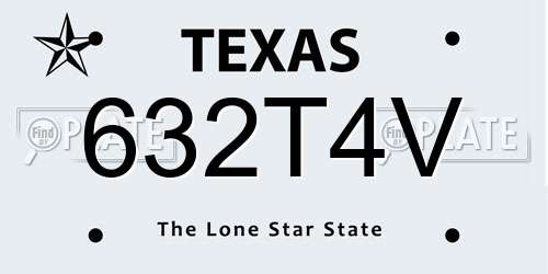 632T4V Texas License Plate