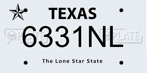 6331NL Texas License Plate