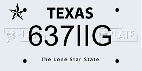 637IIG Texas License Plate