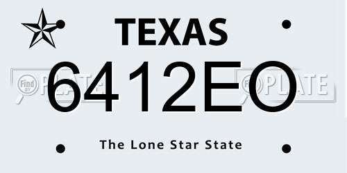 6412EO Texas License Plate