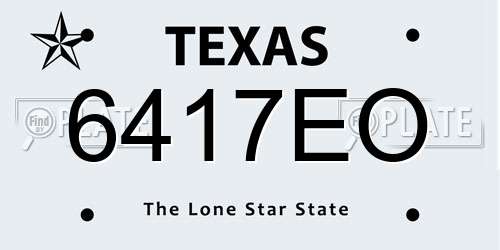 6417EO Texas License Plate