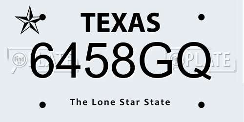 6458GQ Texas License Plate