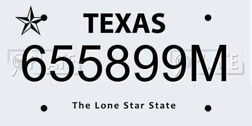 655899M Texas License Plate