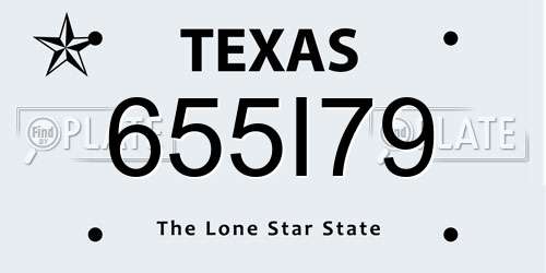 655I79 Texas License Plate