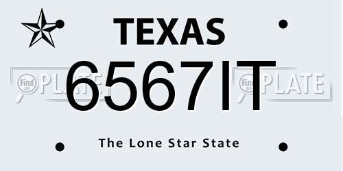 6567IT Texas License Plate