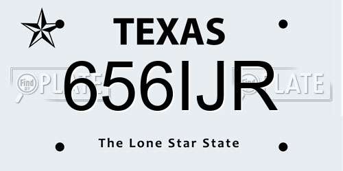 656IJR Texas License Plate