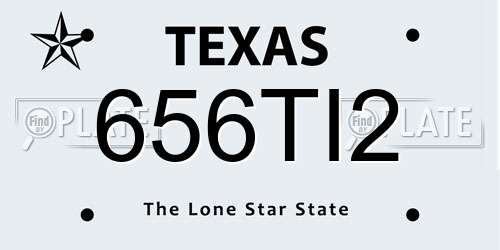 656TI2 Texas License Plate