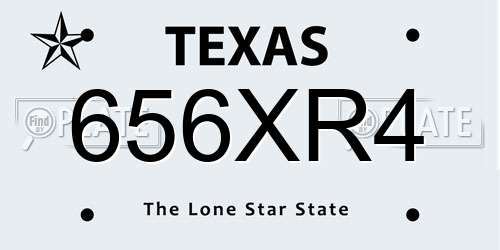 656XR4 Texas License Plate
