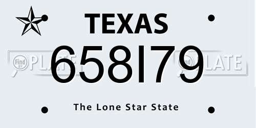658I79 Texas License Plate