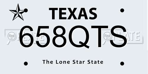 658QTS Texas License Plate