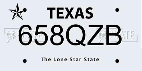 658QZB Texas License Plate