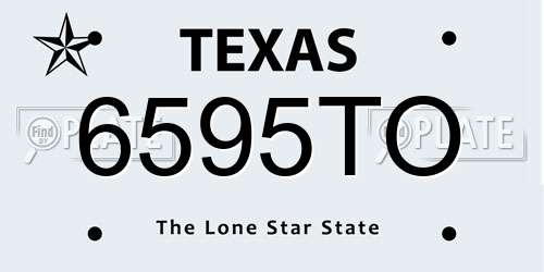 6595TO Texas License Plate