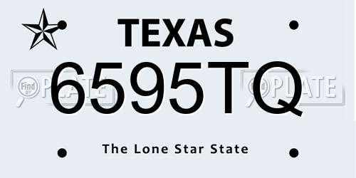 6595TQ Texas License Plate