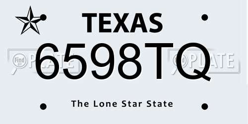 6598TQ Texas License Plate