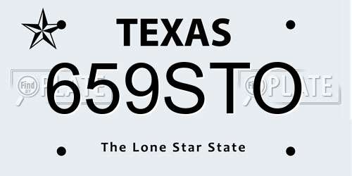 659STO Texas License Plate
