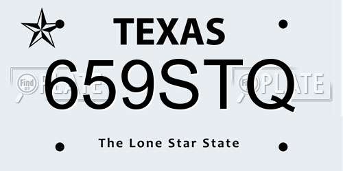 659STQ Texas License Plate