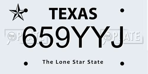 659YYJ Texas License Plate
