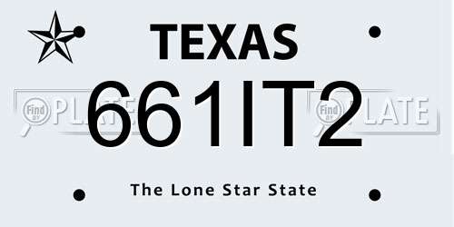 661IT2 Texas License Plate