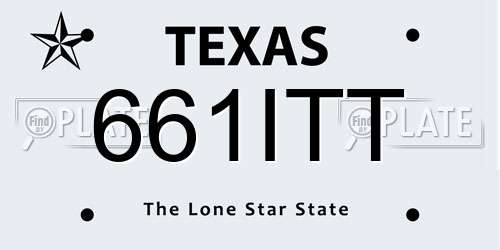 661ITT Texas License Plate